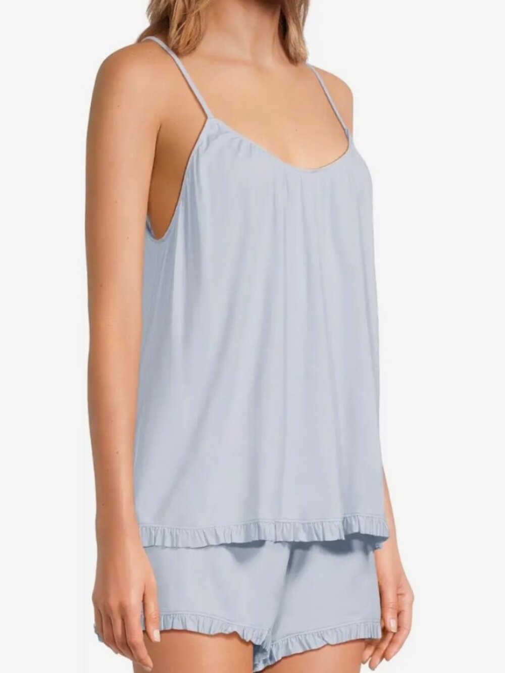 Eberjey Gisele Ruffle Cami & Short Set in ICE BLUE